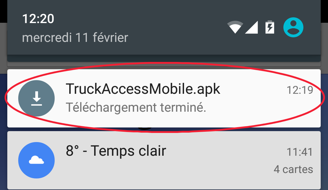Après téléchargement